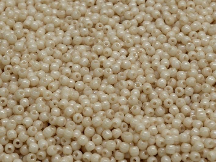 Round Beads 2 mm, Alabaster Orange Luster, Czech Glass