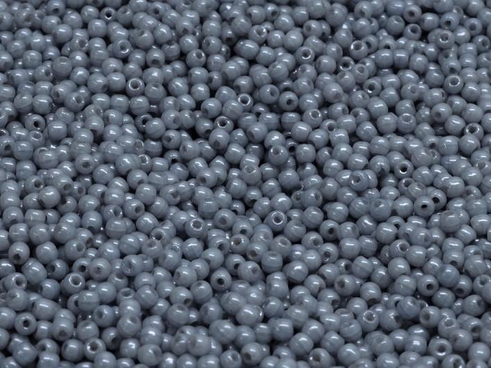 Round Beads 2 mm, Alabaster Blue Luster, Czech Glass
