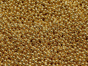 Round Beads 2 mm, 24KT Gold Plated, Czech Glass