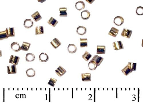 20 pcs Crimp Beads, 2mm, Gold, Metal