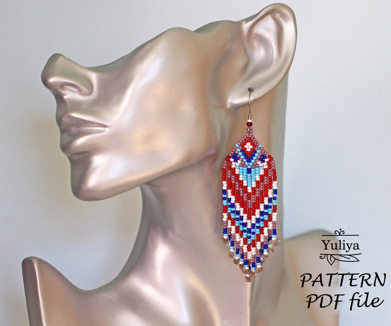PDF Brick Stitch Earring Pattern (#3)