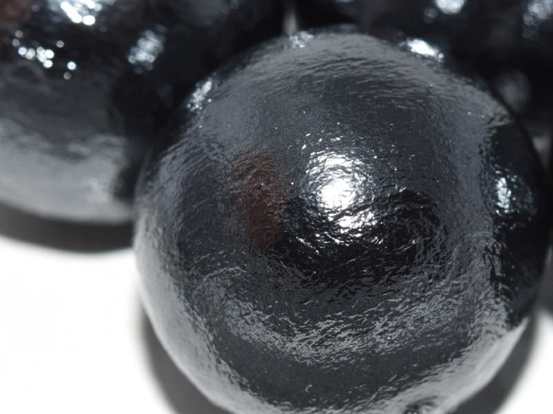 Cotton Pearls 30 mm, Black, Miyuki Japanese Beads