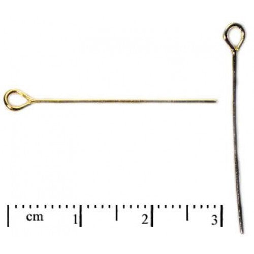 20 pcs Eyepin, 30mm, Gold