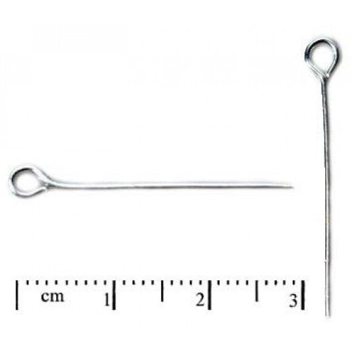 20 pcs Eyepin, 30mm, Silver