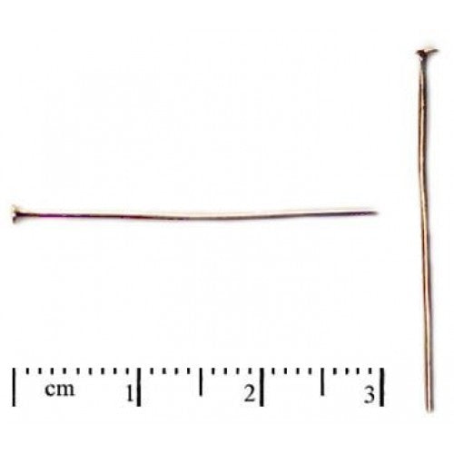 20 pcs Headpin, 30mm, Gold