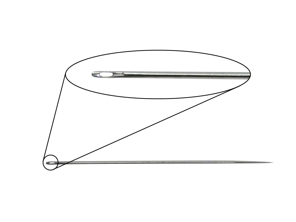 1 pc Big Eye Beading Needle LE2-1 2.125 inch 0.55x55 mm, Steel — ScaraBeads  US
