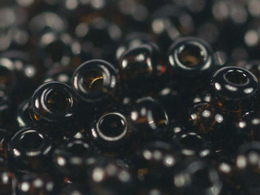 20 g 11/0 Seed Beads Preciosa Ornela, Brown Transparent, Czech Glass