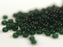 20 g 13/0 Seed Beads Preciosa Ornela, Dark Green Transparent, Czech Glass