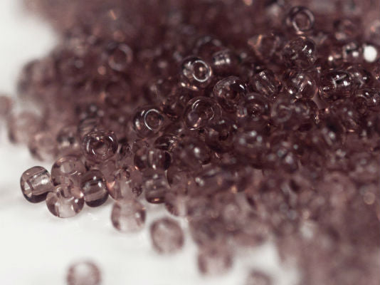 10 g 13/0 1-Cut Seed Beads Charlotte Preciosa Ornela, Light Amethyst Transparent, Czech Glass