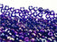 10 g 13/0 1-Cut Seed Beads Charlotte Preciosa Ornela, Metallic Blue Iris, Czech Glass