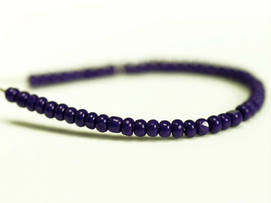 10 g 13/0 Seed Beads Preciosa Ornela, Charlotte Dark Blue Opaque, Czech Glass