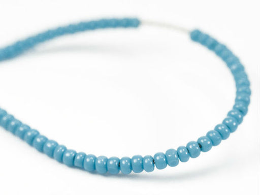 10 g 13/0 1-Cut Seed Beads Charlotte Preciosa Ornela, Opaque Blue Turquoise, Czech Glass