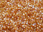 100 pcs Fire Polished Faceted Beads Round, 3mm, Crystal Orange Rainbow, Czech Glass