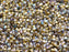 100 pcs Fire Polished Faceted Beads Round, 3mm, Crystal Gold Rainbow, Czech Glass