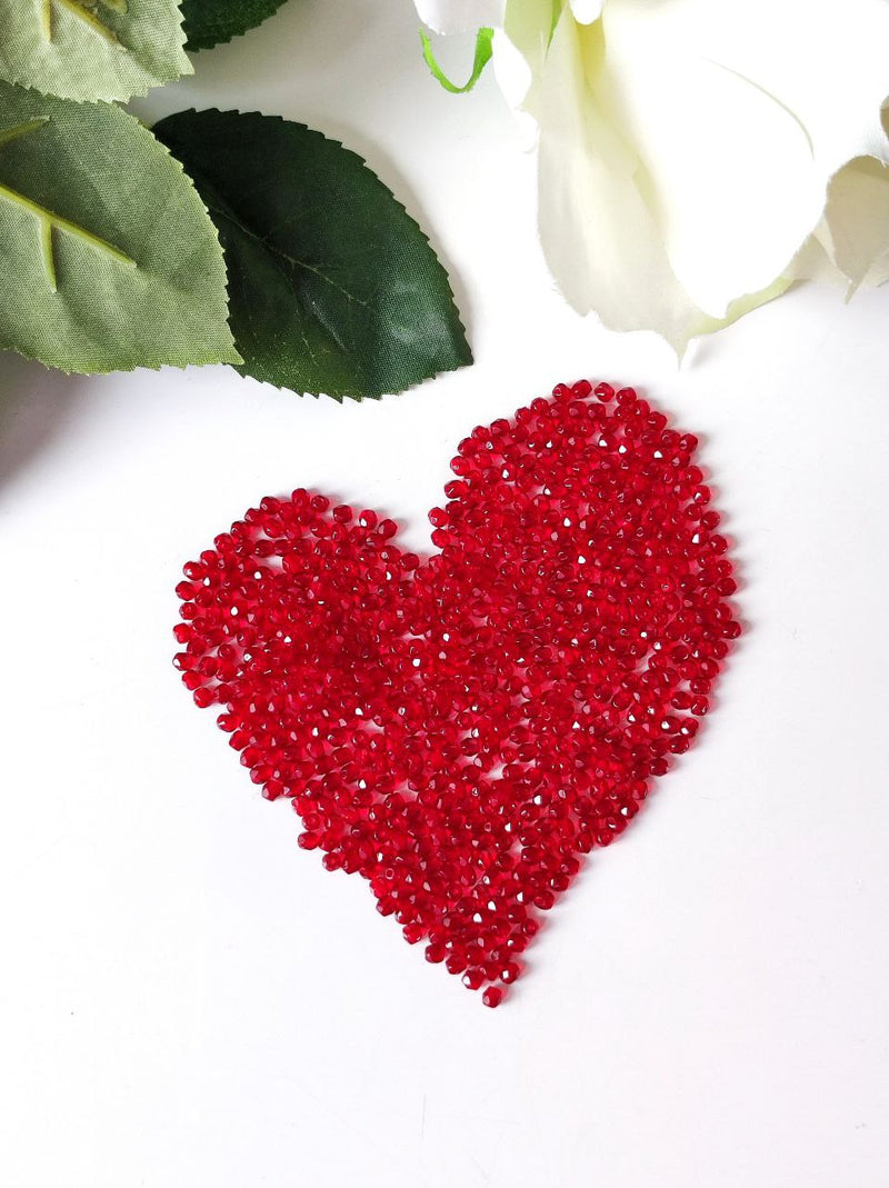 100 pcs Fire Polished Faceted Beads Round, 3mm, Dark Ruby (Garnet), Czech Glass