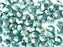 100 pcs Fire Polished Beads 3 mm, Jet Heavy Metal Comet, Czech Glass