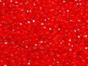 Fire Polished Faceted Beads Round 3 mm, Ruby, Czech Glass