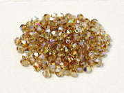 Machine Cut Beads (M.C. Beads) 3 mm, Crystal Brown Rainbow, Czech Glass
