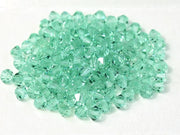 Machine Cut Beads (M.C. Beads) 3 mm, Caribbean Sea Transparent, Czech Glass