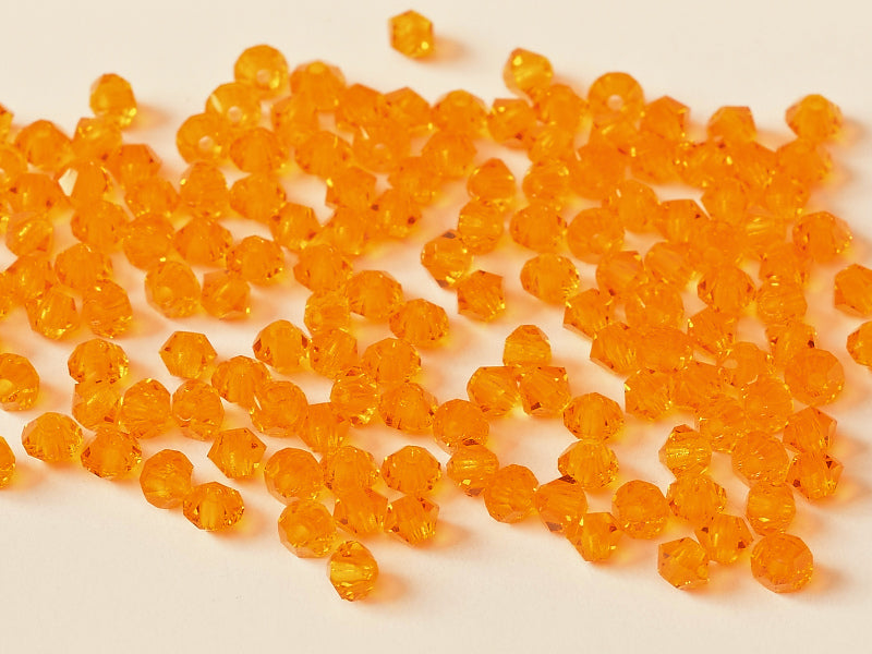 Machine Cut Beads (M.C. Beads) 3 mm, Sun Transparent, Czech Glass