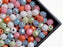 0,88 oz (25 g) Mix of Faceted Fire Polished Beads 3 mm, 5 Сolors Tender Assorted, Czech Glass
