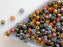 0,88 oz (25 g) Mix of Faceted Fire Polished Beads 3 mm, 5 Сolors Meteor Rain, Czech Glass