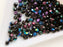 0,88 oz (25 g) Mix of Faceted Fire Polished Beads 3 mm, 5 Сolors Elegant Black, Czech Glass