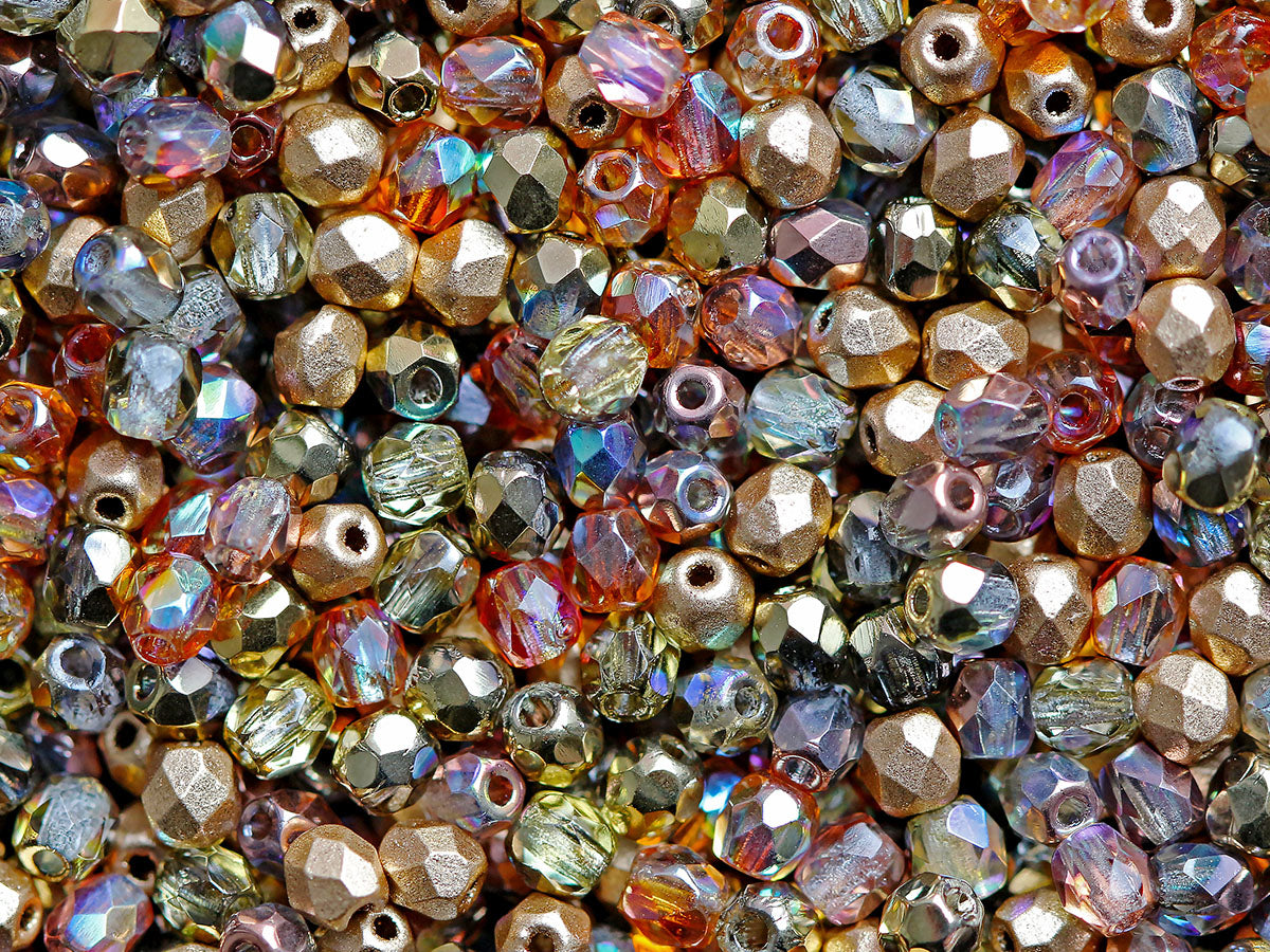 6000 Czech fire Polished Assortment Czech round faceted high quality Beads