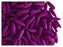 50 pcs Dagger Small NEON ESTRELA Beads, 3x10mm, Purple (UV Active), Czech Glass