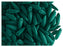 50 pcs Dagger Small NEON ESTRELA Beads, 3x10mm, Emerald Green (UV Active), Czech Glass