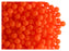 160 pcs Round NEON ESTRELA Beads, 3mm, Orange (UV Active), Czech Glass