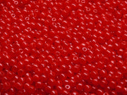 Round Beads 3 mm Red Opal Czech Glass Red