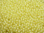100 pcs Round Pressed Beads, 3mm, Crystal Yellow Luster, Czech Glass