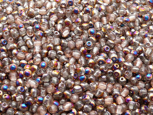 100 pcs Round Pressed Beads, 3mm, Crystal Sliperit, Czech Glass