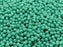100 pcs Round Pressed Beads, 3mm, Turquoise Green (Jade), Czech Glass