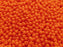 100 pcs Round Pressed Beads, 3mm, Opaque Orange, Czech Glass