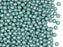 Round Beads 3 mm, Opaque Metallic Light Green Matte, Czech Glass