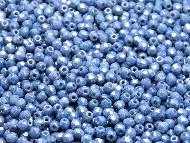 Set of Czech Fire-Polished Glass Beads Round 3mm - 6 colors (3FP025 3FP027 3FP028 3FP029 3FP031 3FP033)