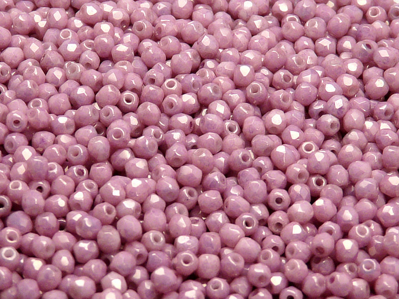 Set of Czech Fire-Polished Glass Beads Round 3mm - 6 colors (3FP024 3FP031 3FP036 3FP038 3FP5001 3FP5110)