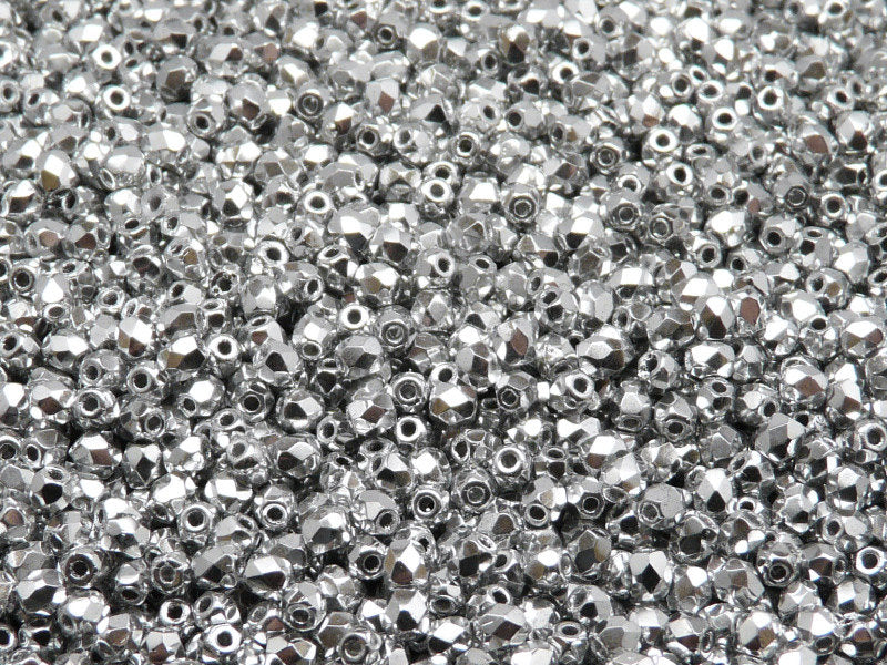 Set of Czech Fire-Polished Glass Beads Round 3mm - 6 colors (3FP001 3FP033 3FP050 3FP059 3FP061 3FP062)