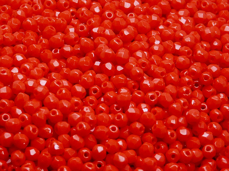 Set of Czech Fire-Polished Glass Beads Round 3mm - 6 colors (3FP001 3FP033 3FP050 3FP059 3FP061 3FP062)