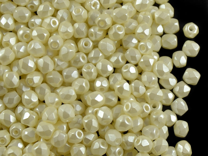 Set of Czech Fire-Polished Glass Beads Round 3mm - 6 colors (3FP024 3FP031 3FP036 3FP038 3FP5001 3FP5110)