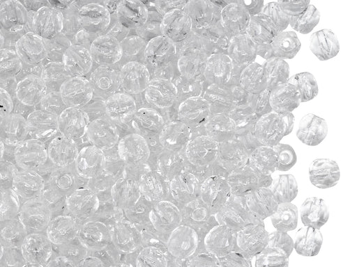 100 pcs Fire Polished Faceted Beads Round, 4mm, Crystal Clear, Czech Glass