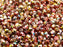 100 pcs Fire Polished Faceted Beads Round, 4mm, Magic Red Yellow, Czech Glass