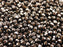 100 pcs Fire Polished Faceted Beads Round, 4mm, Jet Copper Luster, Czech Glass
