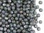 100 pcs Fire Polished Faceted Beads Round, 4mm, Chalk White Blue Glaze, Czech Glass