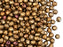 100 pcs Fire Polished Faceted Beads Round, 4mm, Silky Gold Iris Matte, Czech Glass