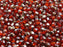 100 pcs Fire Polished Faceted Beads Round, 4mm, Dark Amber Valentinite, Czech Glass