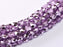 100 pcs 100 pcs Fire Polished Beads 4 mm Crystal Lilac Metallic Ice Czech Glass Purple