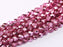 100 pcs 100 pcs Fire Polished Beads 4 mm Crystal Rose Metallic Ice Czech Glass Pink